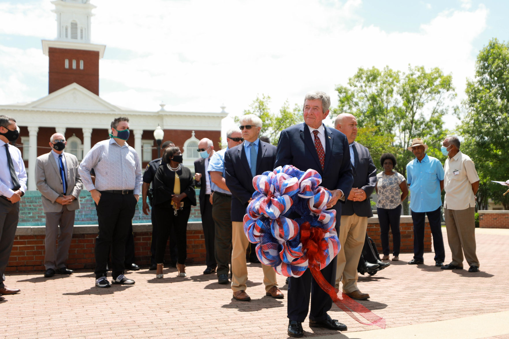 Opelika wreath laying ceremony honoring George Floyd